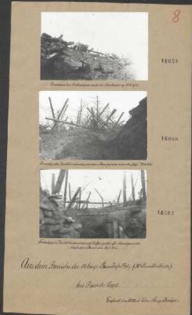Bei Ban de Sapt: Französischer Unterstand nach der Beschießung am 22.06.1915