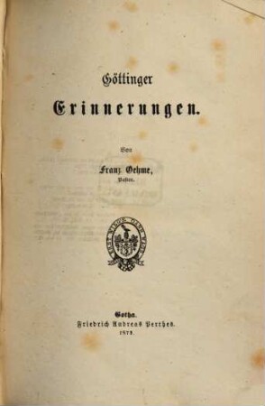 Göttinger Erinnerungen