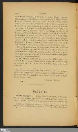 Recettes