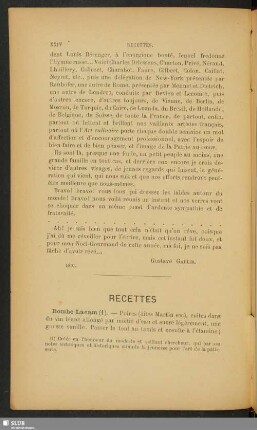 Recettes