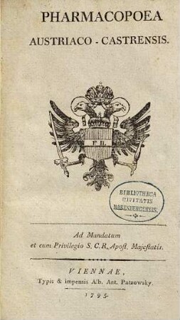 Pharmacopoea Austriaco-Castrensis