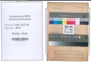 Entnazifizierung Maria Mueller , geb. 15.05.1916 ()