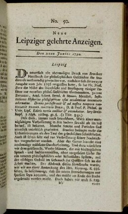 No. 50. Den 21ten Junius 1790.
