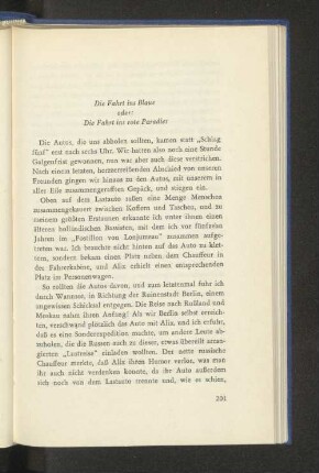 Die Fahrt ins Blaue oder: Die Fahrt ins rote Paradies