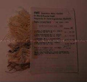 Musterkarte Webgarne mit Sonderposten 9/90