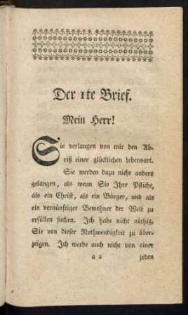 Der 1te Brief.