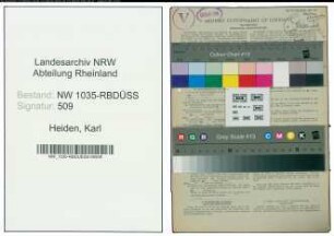 Entnazifizierung Karl Von Der Heiden , geb. 14.05.1921 (Kaufmaennischer Angestellter)