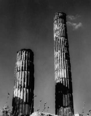 Säulen des Jupitertempels auf dem Forum in Pompeji