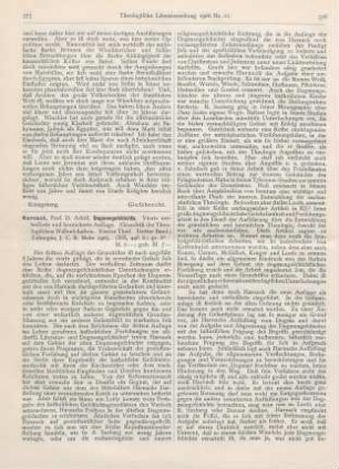 575-580 [Rezension] Harnack, Adolf, Dogmengeschichte. 4., verb. u. bereicherte Aufl