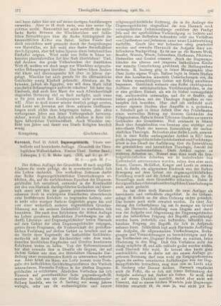 575-580 [Rezension] Harnack, Adolf, Dogmengeschichte. 4., verb. u. bereicherte Aufl