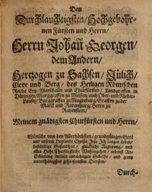 Iubilaeum Wittebergense Das ist, Wittenbergisches Jubelfest : ... gefeyert am 31. Octobr., an welchem Tage vor 150 Jahren ... Leine erste Disputation ... an der Kirchenthür (zu Wittenberg) angeschlagen hat ... ; sambt einem Lateinischen Anhang von Anfang und erster Erbawung der Schloßkirchen, Privilegien, Ornat und Epitaphien