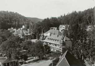Kurhaus : Alexisbad, Stadtteilansicht mit Kurhäusern (1911)