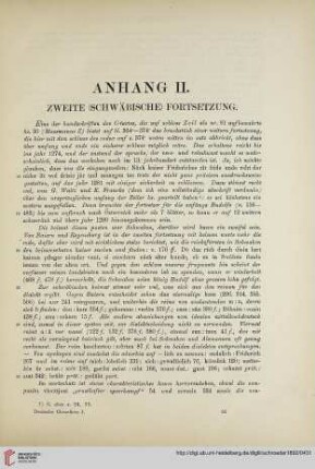 Anhang II: Zweite (schwäbische) Fortsetzung