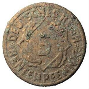 Fundmünze, 5 Rentenpfennig, 1924