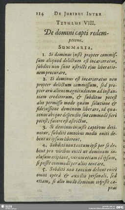 Titulus VIII. De domini capti redemptione