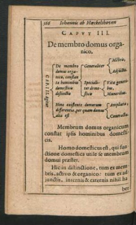 Caput III. De membro domus organico.