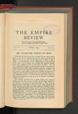 Vol. V. April 1903. No. 27.