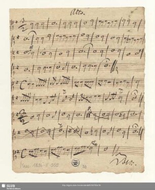 Alto. [Motectum 2 & Aria; untextiert, transp.]