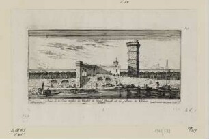 Veuë de la Tour Neuve de l’Hostel du Grand Prevost, et de gallerie du Louvre, aus: „Diverses veues faicts par Israel Silvestre“