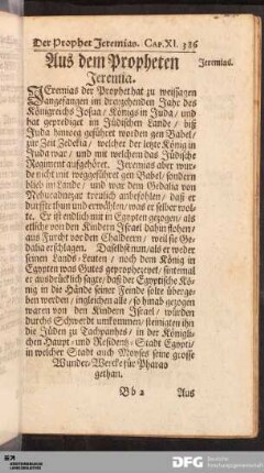 Der Prophet Jeremias.