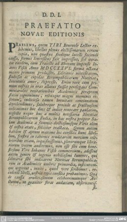 Praefatio Novae Editionis