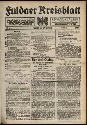 Ausgabe vom Freitag, den 25. Februar 1916.