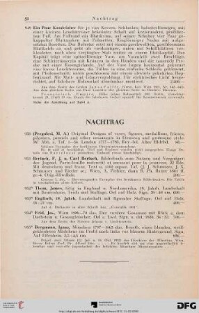Nachtrag (Nr. 950-955)