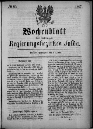 Nr. 80, Ausgabe vom 5. Oktober 1867