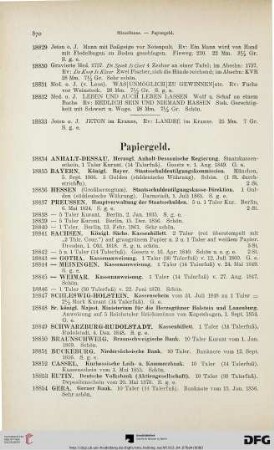 Papiergeld (Nr. 18834-19039)