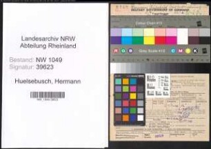 Entnazifizierung Hermann Huelsebusch , geb. 28.09.1902 (Bauunternehmer)