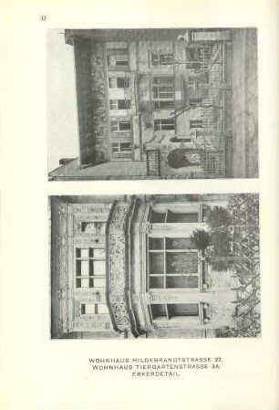 Wohnhaus Hildebrandtstrasse 22. Wohnhaus Tiergartenstrasse 3A. Erkerdetail