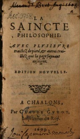 La saincte philosophie