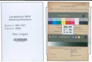 Entnazifizierung Irmgard Ram , geb. 03.10.1909 ()
