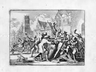 Bildersturm: Vernichtung eines Bildes mit der Darstellung des Cornelis de Witt