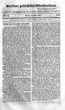 No 22, 30. Mai 1835