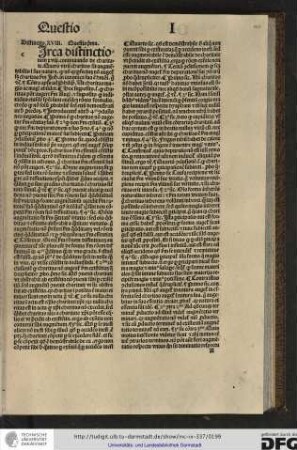 Distinctio XVIII, questio prima.