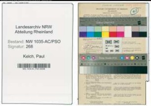 Entnazifizierung Paul Kelch , geb. 16.09.1897 ()