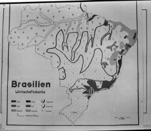 Wirtschaftskarte Brasiliens : Fotografie einer Wirtschaftskarte Brasiliens.