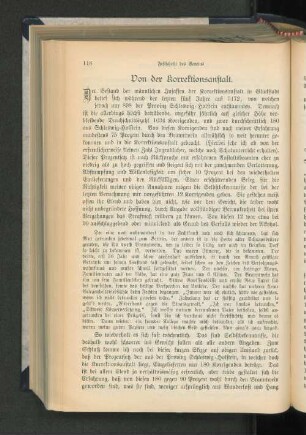 Von der Korrektionsanstalt.