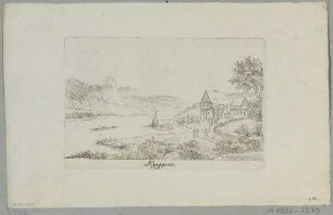 Krippen bei Schandau (Bad Schandau-Krippen) in der Sächsischen Schweiz, Blick ins Elbtal nach Südosten