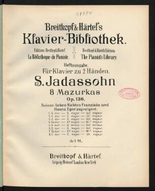 3: Mazurka G-Dur : Op. 136 No. 3