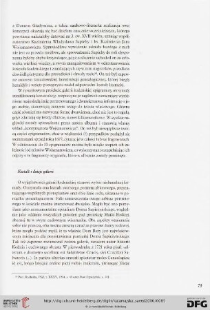 Kształt i dzieje galerii
