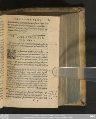 De Collationibus, Tit. XXVII.