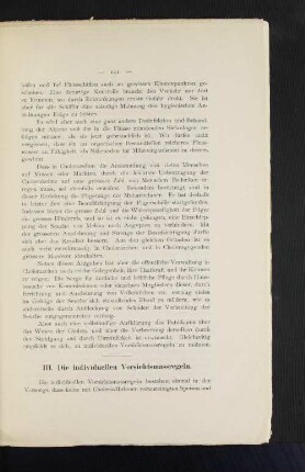 III. Die individuellen Vorsichtsmassregeln.