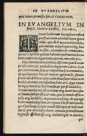 In Evangelium In feriis S. Matthiae Apostoli. Mat. cap. 12.