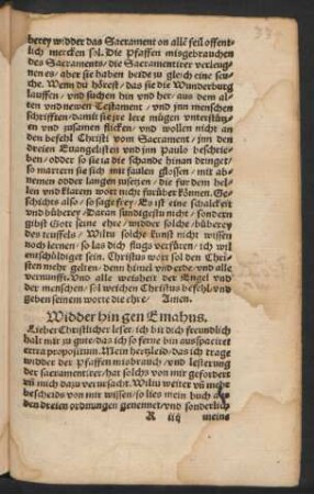 Widder hin gen Emahus.