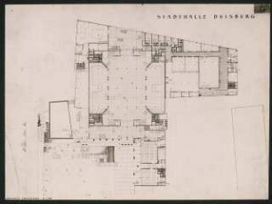 Stadthalle, Duisburg Wettbewerb: Grundriss Erdgeschoss 1:200