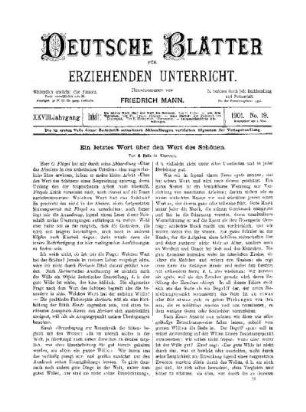 Ein letztes Wort über den Wert des Schönen