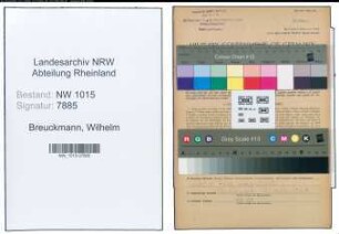 Entnazifizierung Wilhelm Breuckmann , geb. 14.12.1907 (Bueroangestellter)