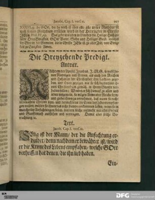 Die Dreyzehende Predigt.